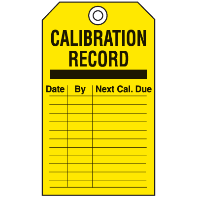 Economy Equipment Calibration Record Tags