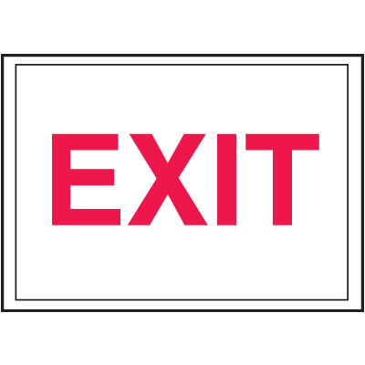 Economy Front Office Signs - Exit