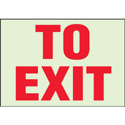 To Exit - Glow In The Dark Label