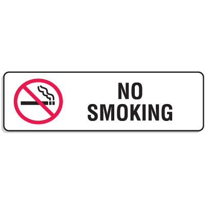 Plastic No Smoking Text and Symbol Signs