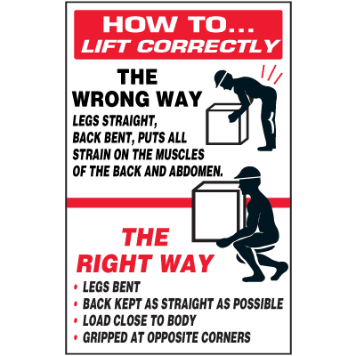 How To Lift Correctly Slogan Sign