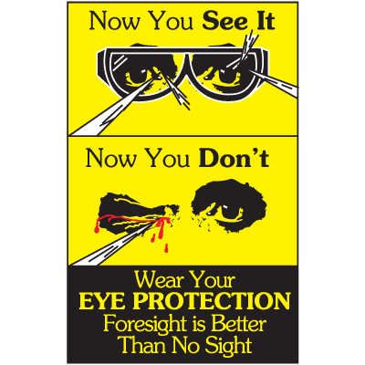 Wear Your Eye Protection Slogan Sign