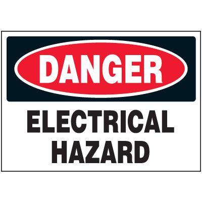 Danger Electrical Hazard - Voltage Warning Labels