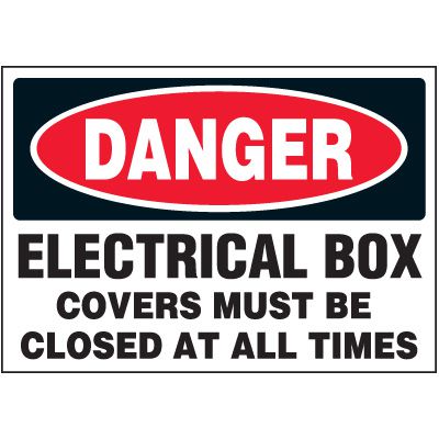 Danger Electrical Box - Voltage Warning Labels