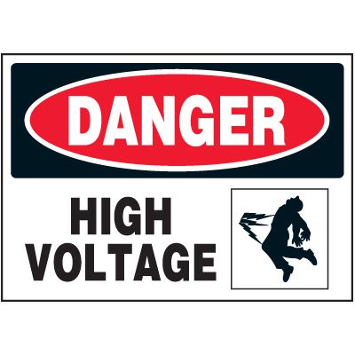 Danger High Voltage Labels