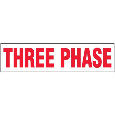 Voltage Warning Labels - Three Phase