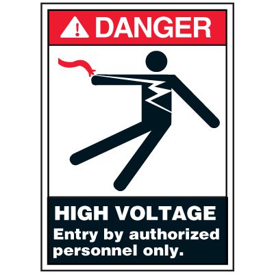 Electrical Safety Labels On A Roll - Danger Authorized Personnel Only