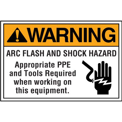 Electrical Safety Labels On A Roll - Warning Arc Flash