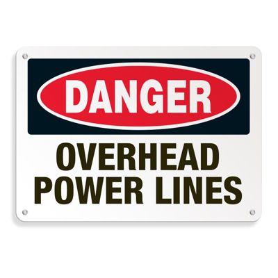Electrical Safety Signs - Danger Overhead Power Lines