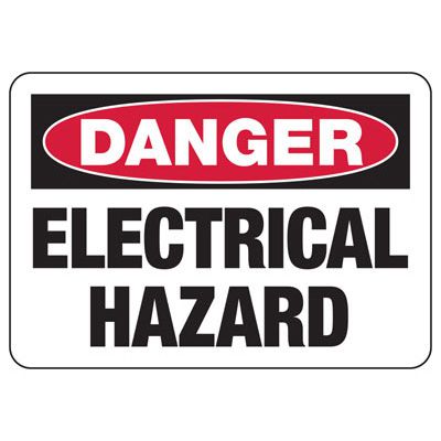 Electrical Safety Signs - Danger Electrical Hazard