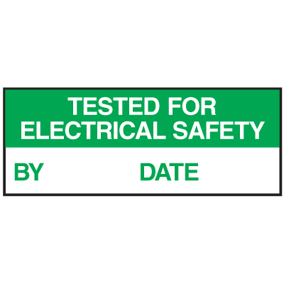 Electrical Safety Write-On Labels - Tested For Electrical Safety