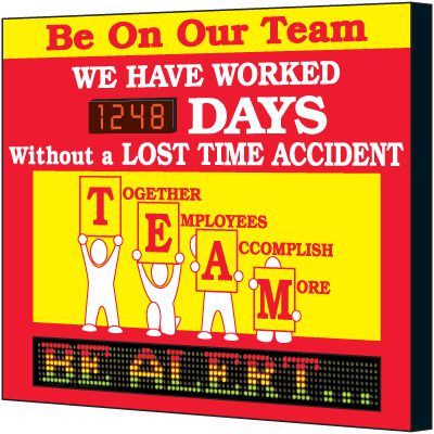 Be On Our Team - Single Day Counter Electronic Scoreboard