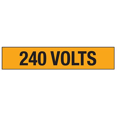 240 Volts - Adhesive Electrical Markers