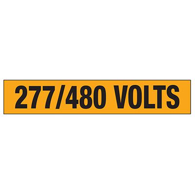 277/480 Volts - Adhesive Electrical Markers