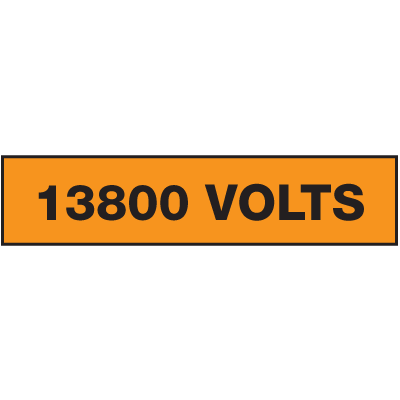Electrical Marking Labels - 13800 Volts