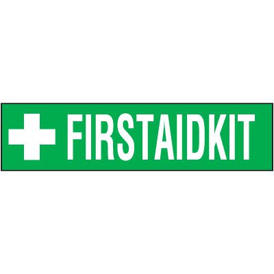 First Aid Kit Label With Symbol