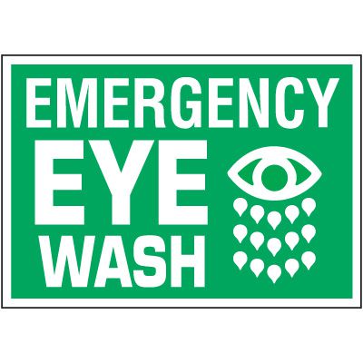 Emergency Eyewash Label
