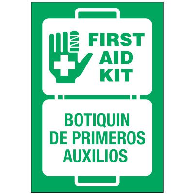 Bilingual First Aid Kit Decal