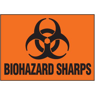 Biohazard Sharps Label