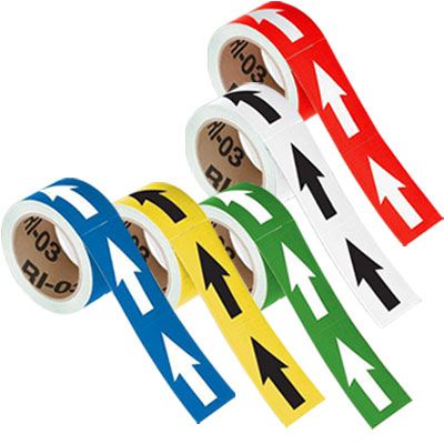 Directional Arrow Pipe Markers On-A-Roll