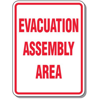 Outdoor Evacuation Assembly Area Signs