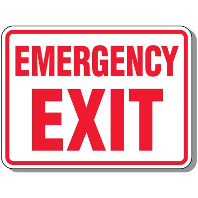 Outdoor Emergency Exit Sign