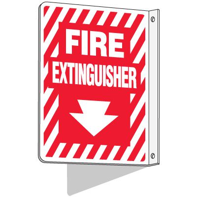 Standard 2-Way Fire Extinguisher Sign