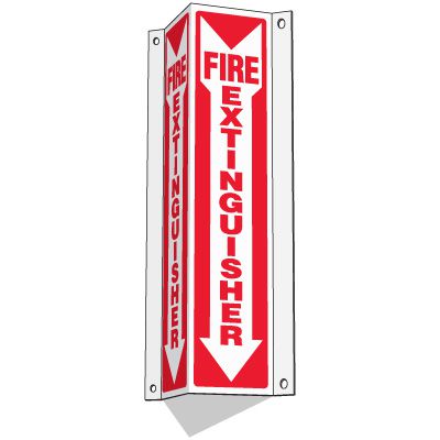 Slim-Line 3-Way Fire Extinguisher Sign