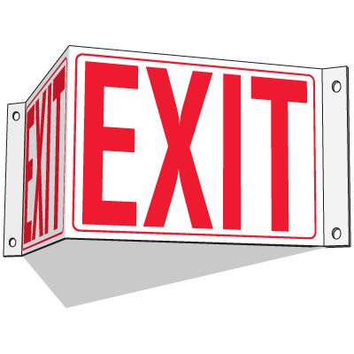 3-Way Exit Sign