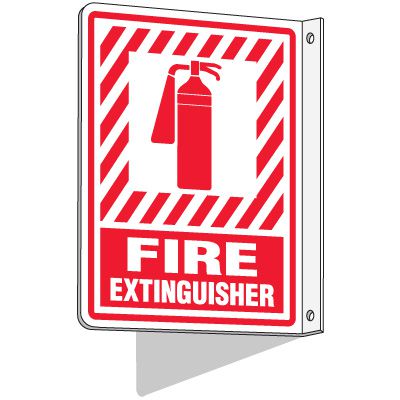 2-Way Fire Extinguisher Sign