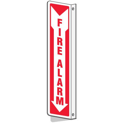 Slim-Line 2-Way Fire Alarm Sign