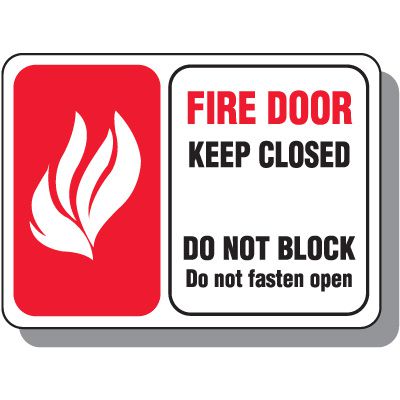 Fire Door Keep Closed Do Not Block Sign