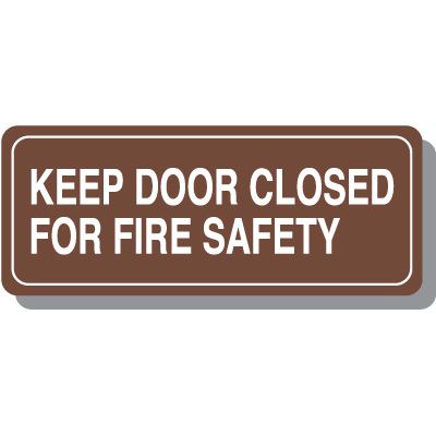 Keep Door Closed For Fire Safety Sign