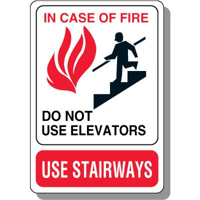 In Case of Fire Safety Sign
