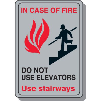 Fire Use Stairs Sign