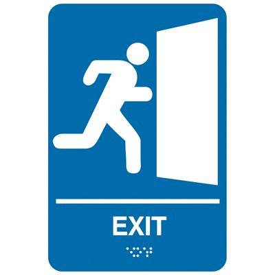 Economy Braille Signs - Exit