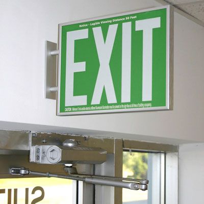 Photoluminescent Double-Sided EXIT Sign