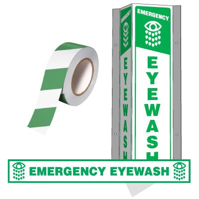 First Aid & Emergency Wash Area ID Kit - Eyewash
