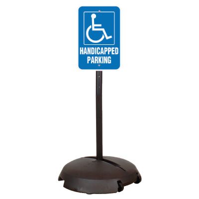 EZ-Roll Sign Stanchion Systems - Non-Reflective Handicapped Parking Sign