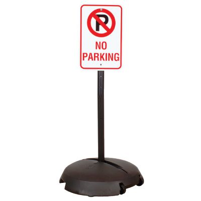 EZ-Roll Sign Stanchion Systems - Non-Reflective No Parking Sign