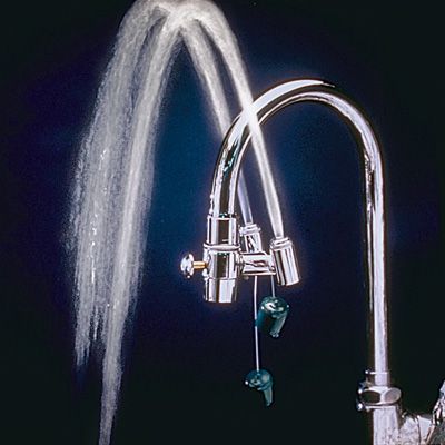 Faucet-Mounted Eye Wash and Face Wash