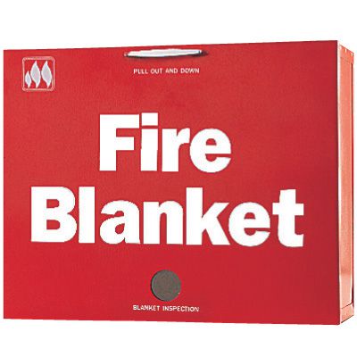 Fire Blanket & Metal Cabinet