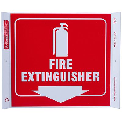 Fire Extinguisher Corner Sign