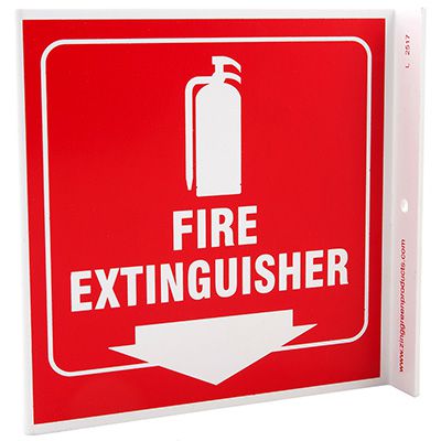 Fire Extinguisher L-Style Sign