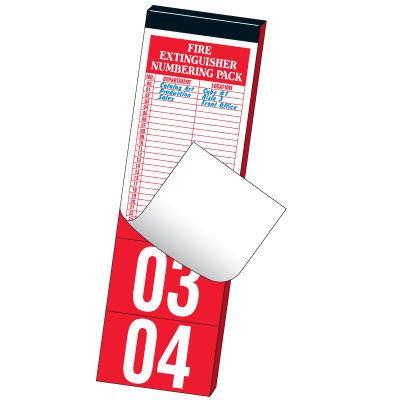 Fire Extinguisher Numbering Packs