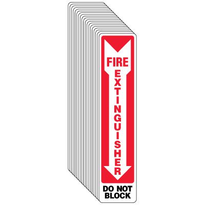 Fire Extinguisher Do Not Block Sign - 20pk