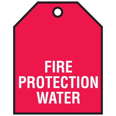 Fire Protection Water - Vinyl Valve Indicator Tags