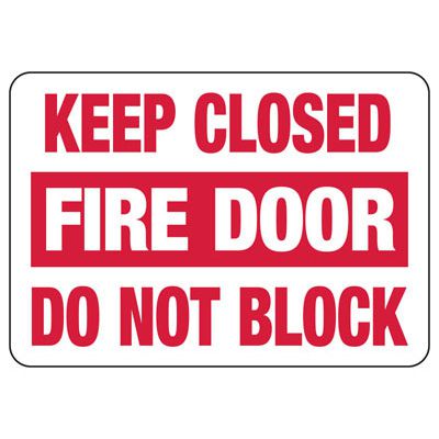 Fire Door Signs - Fire Door Keep Closed Do Not Block