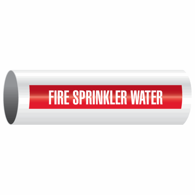 Fire Sprinkler Water - Opti-Code® Self-Adhesive Pipe Marker