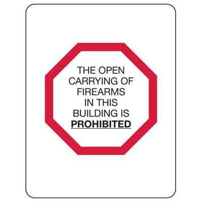 Kansas Firearm Signs - Open Carrying Of Firearms